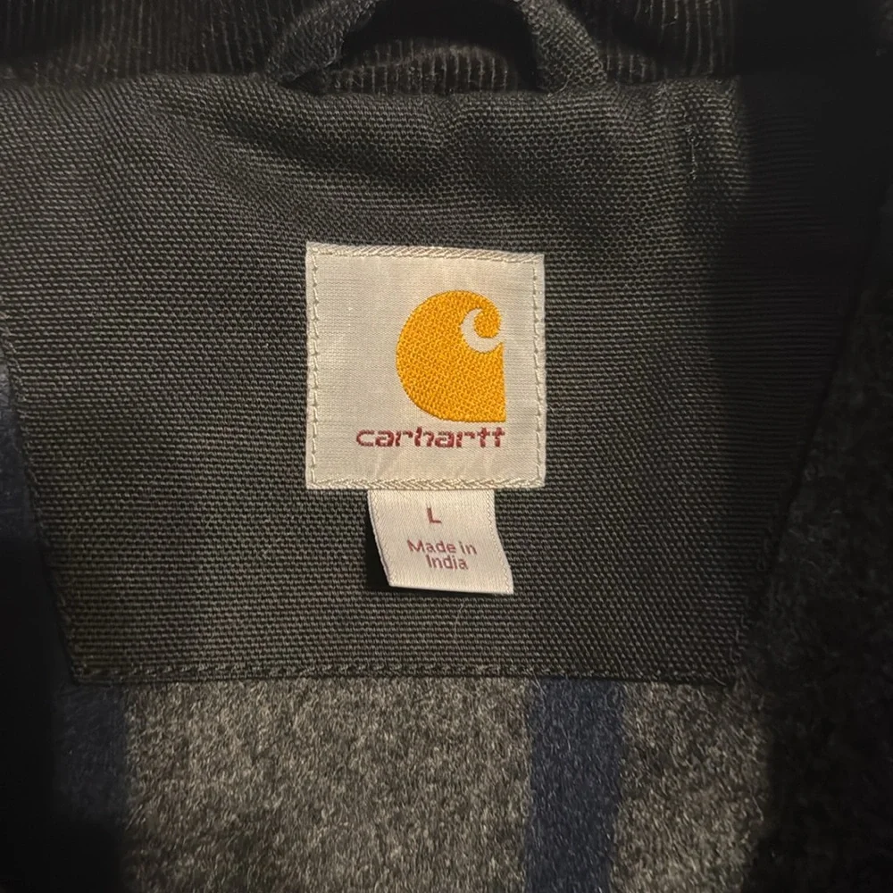 Carhartt Black Military Field Jacket Heavy-Duty large - Picture 2 of 4